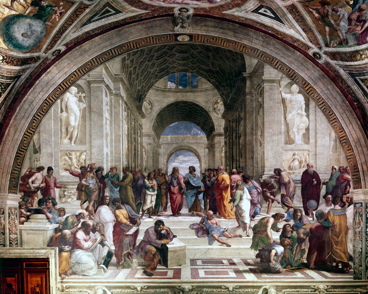 Skolen i Athen, c1510 af Raffaello Sanzio Raphael