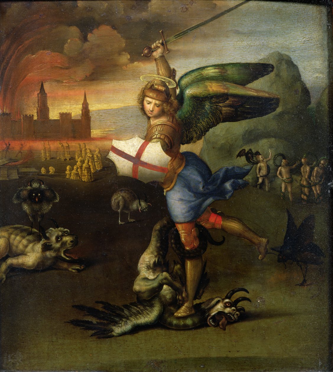 St. Michael, ca. 1503-05 (se også 15971) af Raffaello Sanzio Raphael