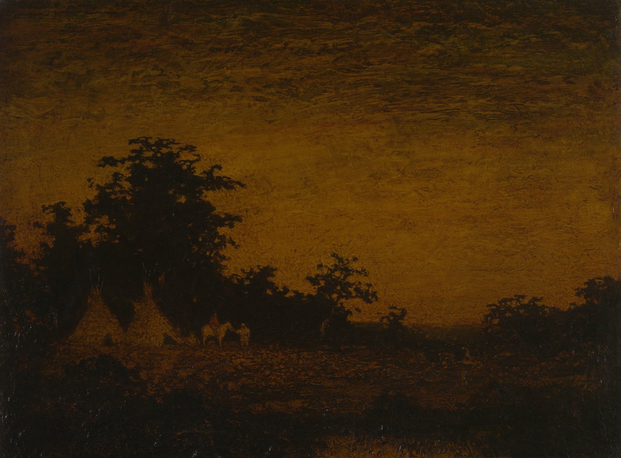 Indianerlejr af Ralph Albert Blakelock