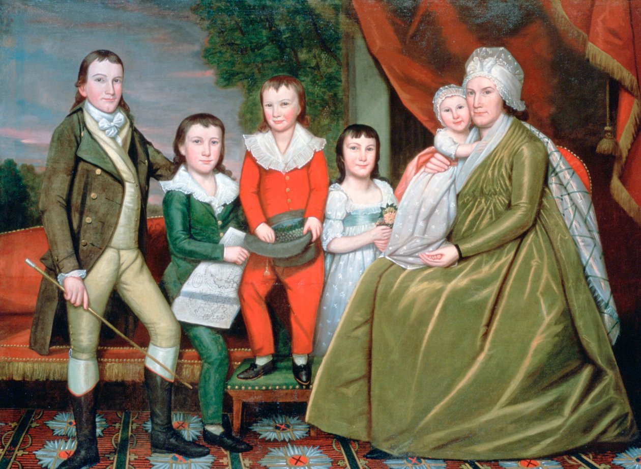 Fru Noah Smith og hendes børn, 1798 af Ralph Earl