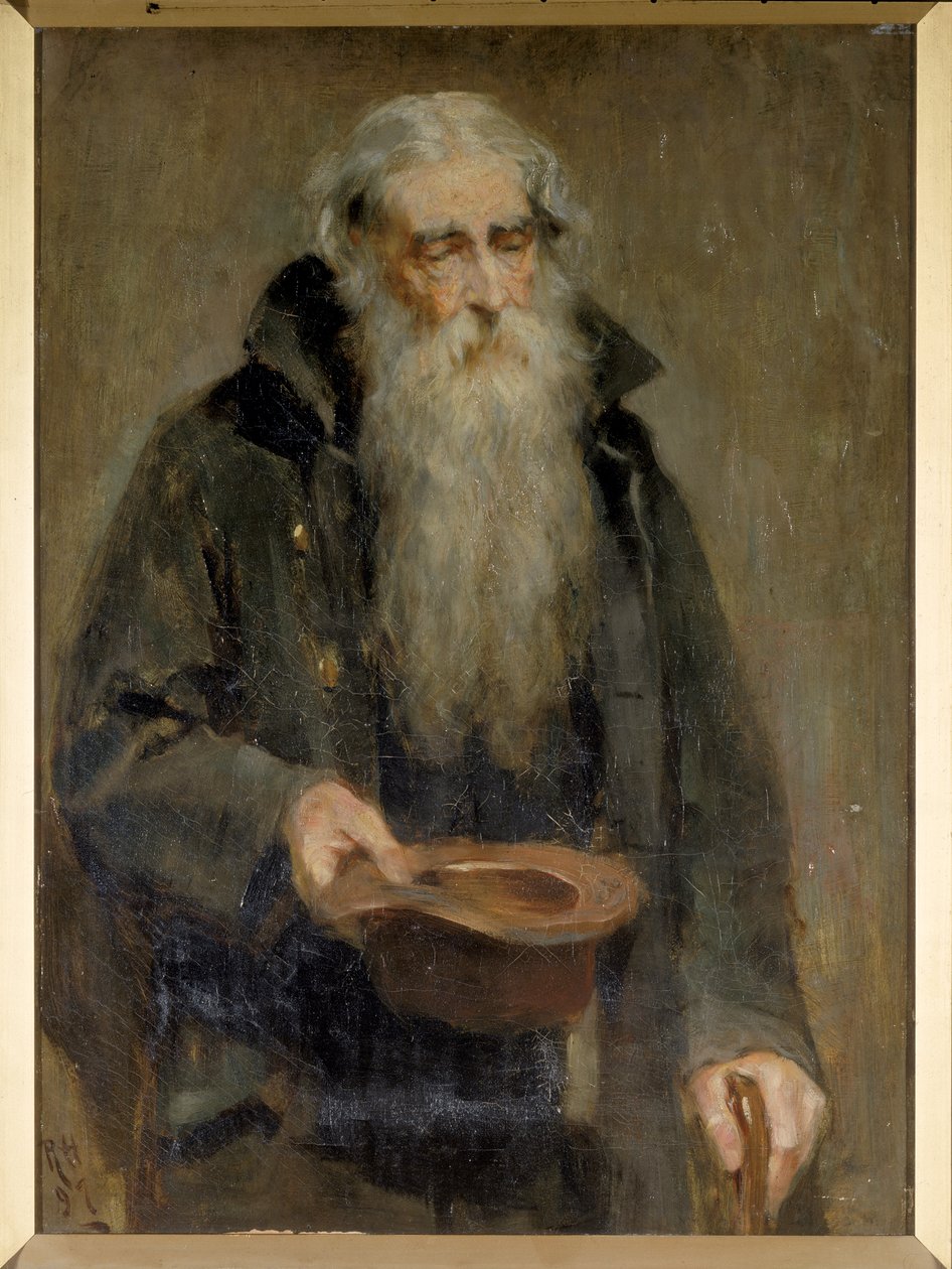 Den blinde tigger, 1897 af Ralph Hedley