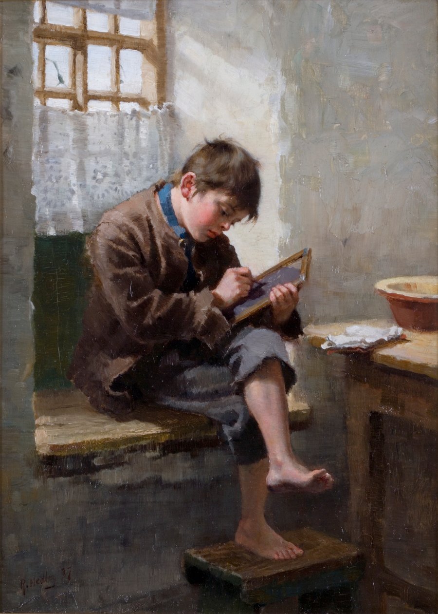 Hjemmeundervisning, 1887 af Ralph Hedley
