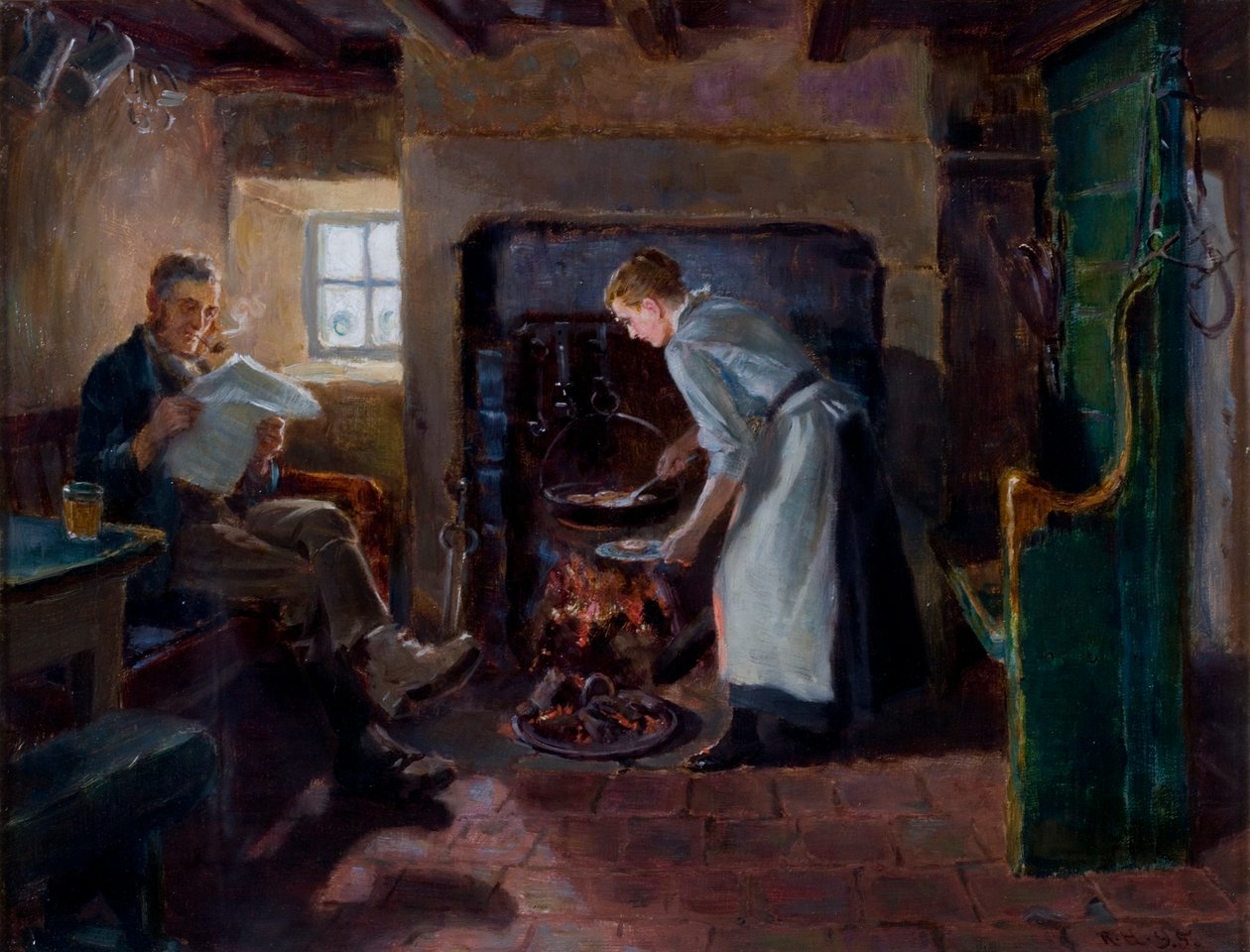 Spisetid, 1895 af Ralph Hedley