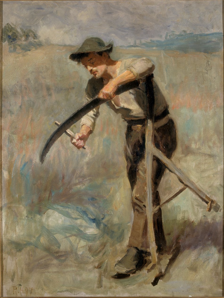 Sharpening the Scythe, 1897 af Ralph Hedley