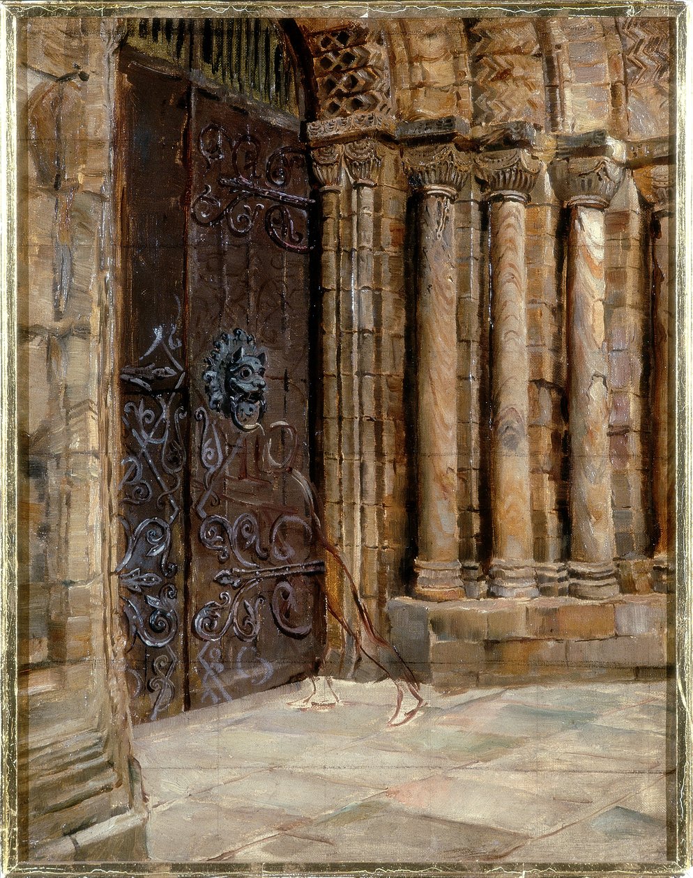 Skitse til "Seeking Sanctuary af Ralph Hedley