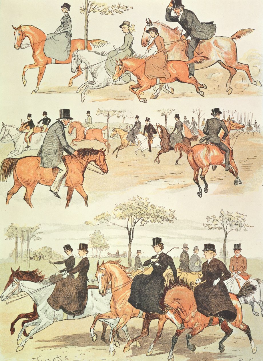 Ridning Side-sadel af Randolph Caldecott