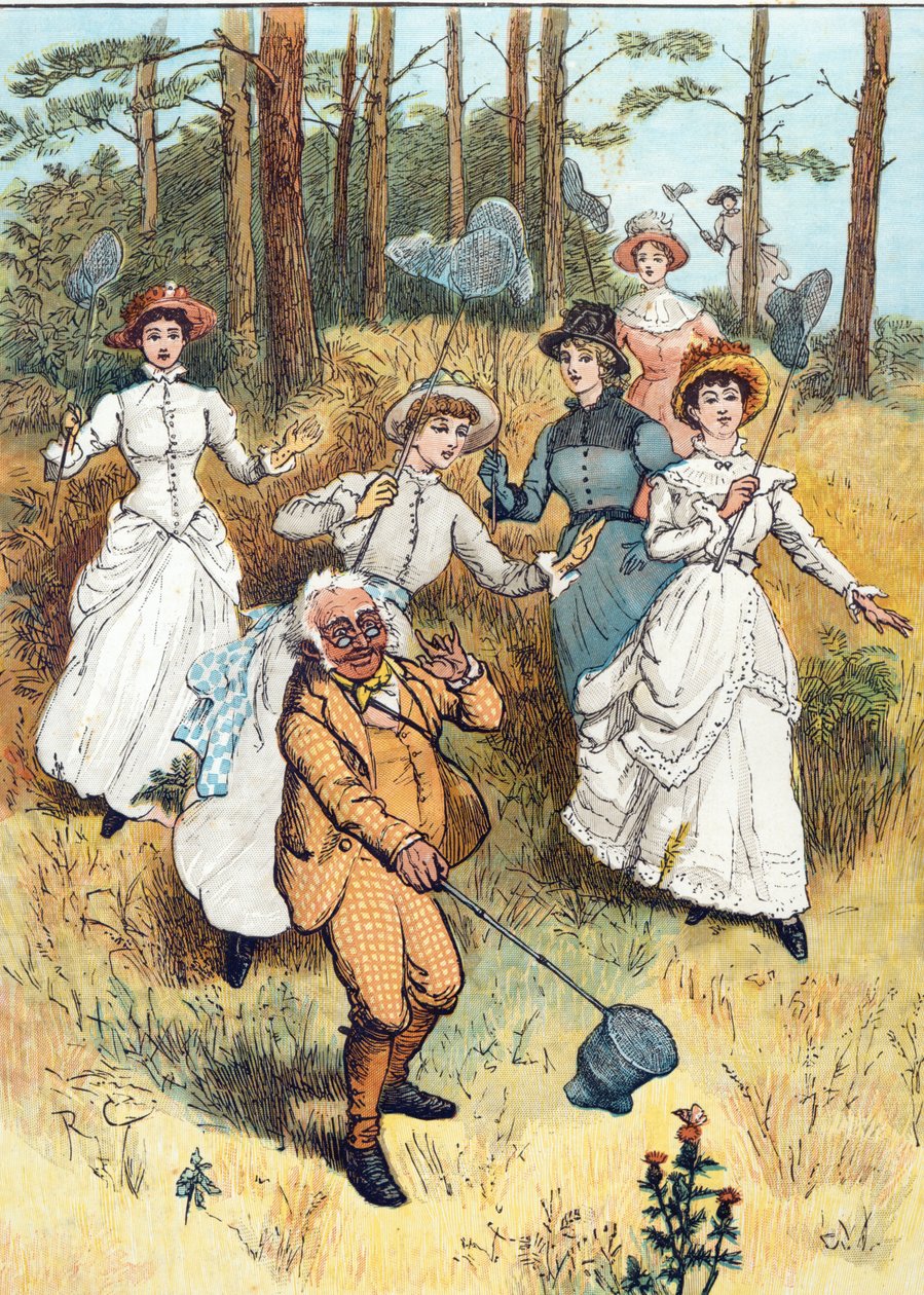 Professorens klasse (wc over pen, blæk og blyant på papir) af Randolph Caldecott