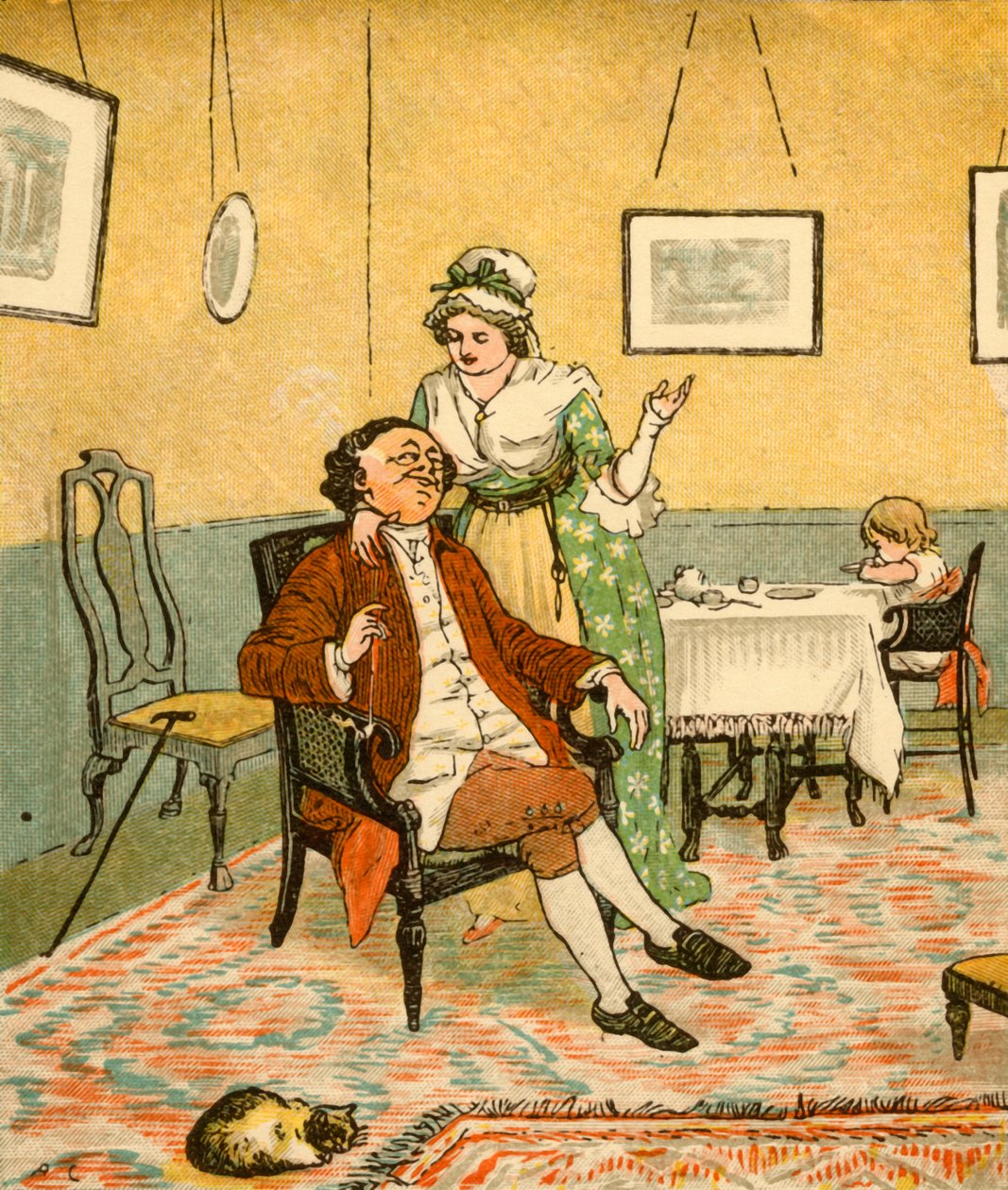 John Gilpin og hans kone, 1878, c1918. af Randolph Caldecott