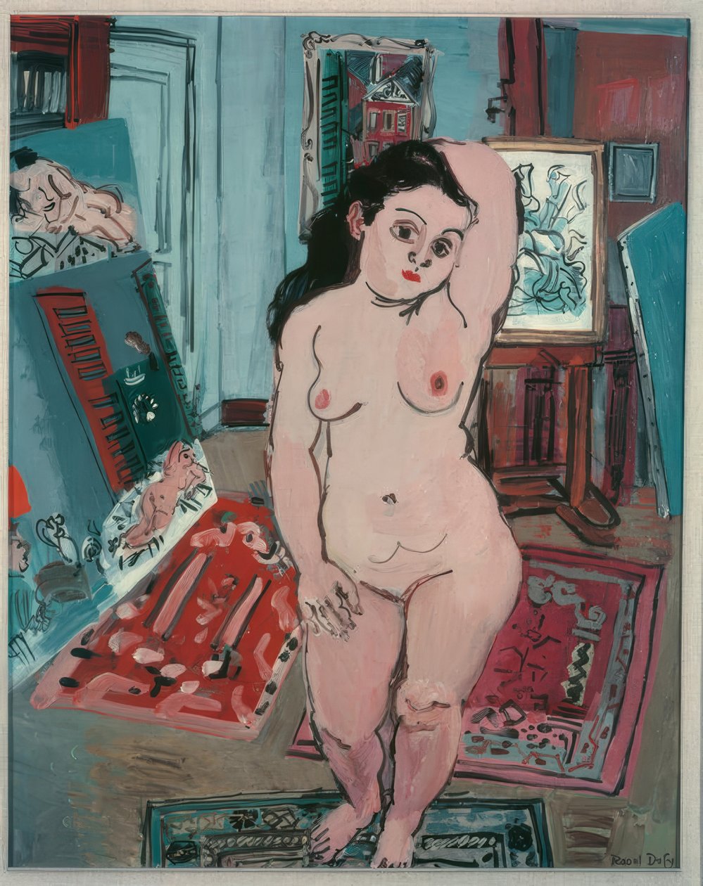 Nøgen med arumliljer af Raoul Dufy