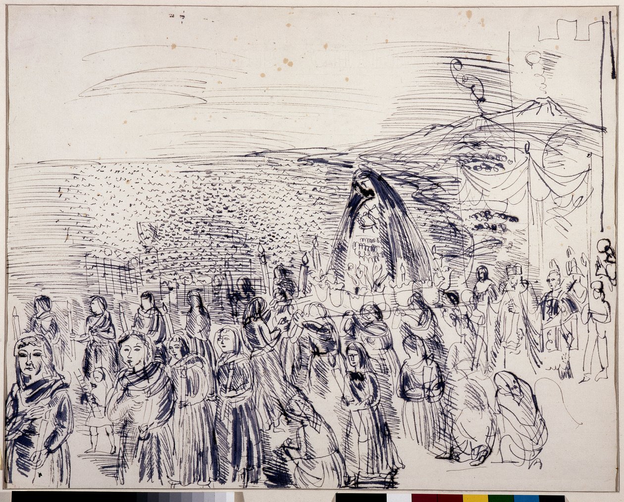 Procession a Napoli af Raoul Dufy