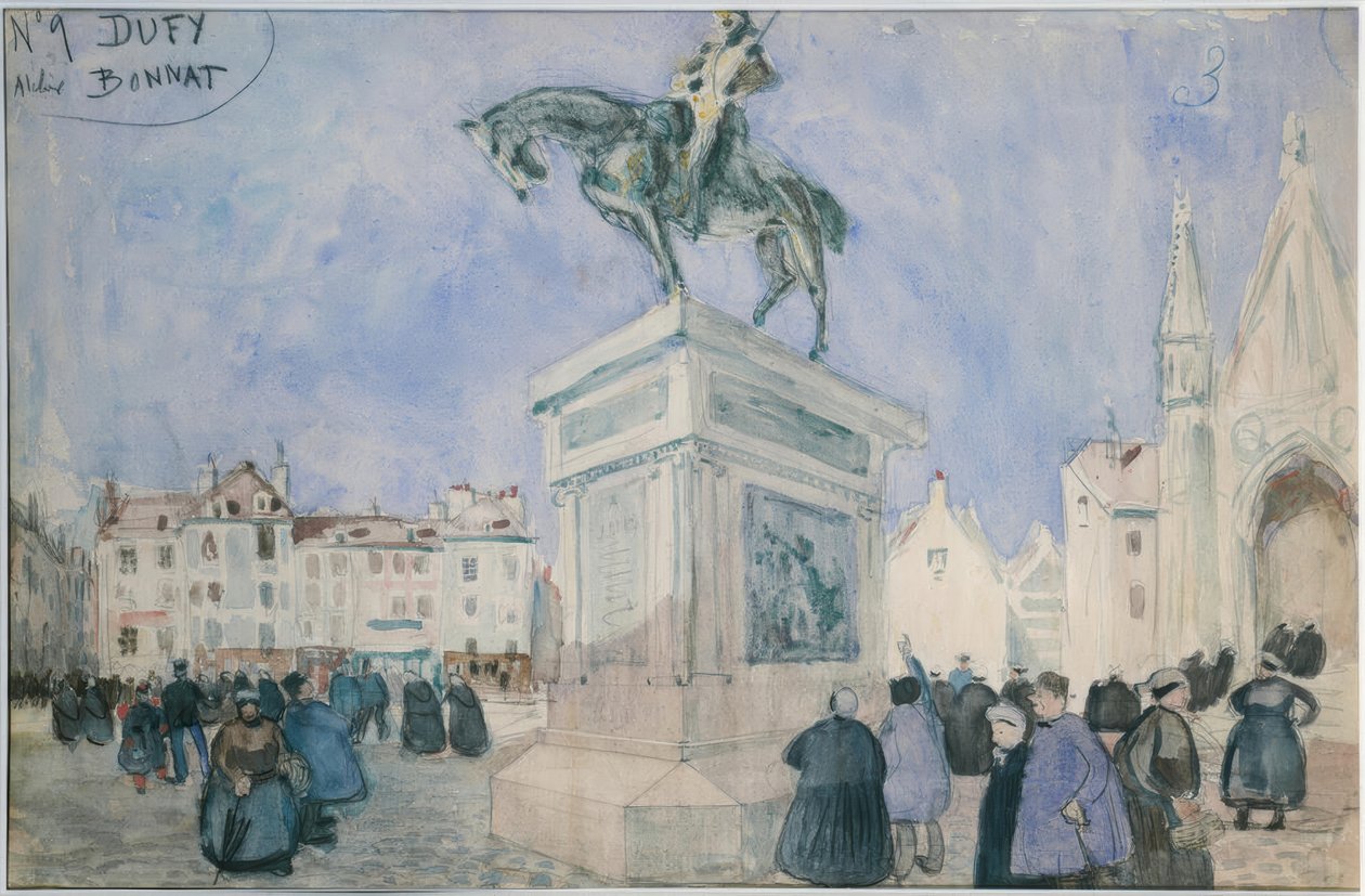 Plads i Falaise af Raoul Dufy