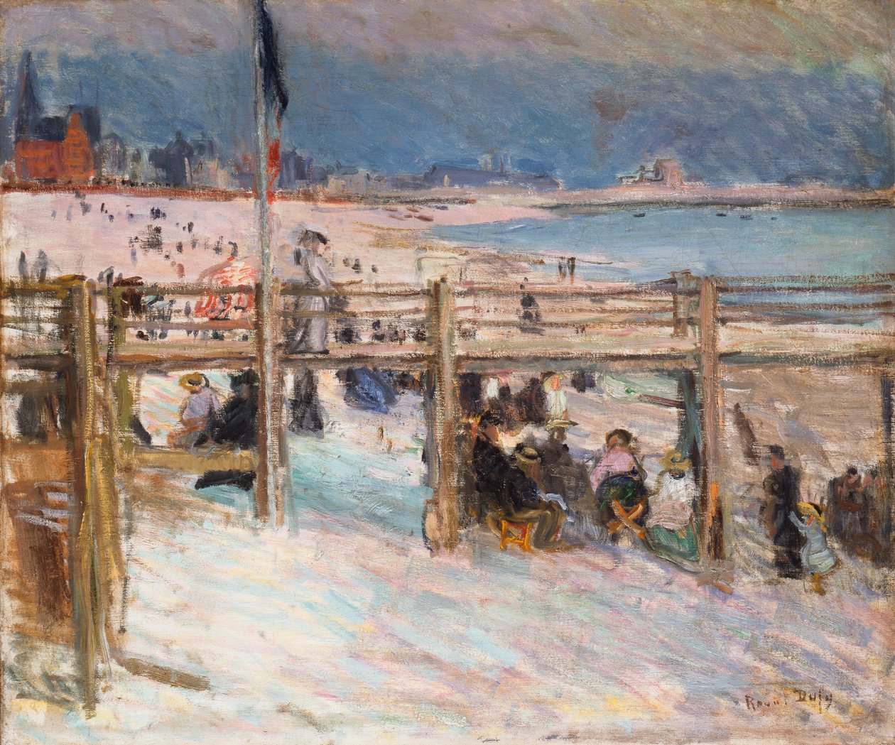Stranden ved Sainte-Adresse af Raoul Dufy