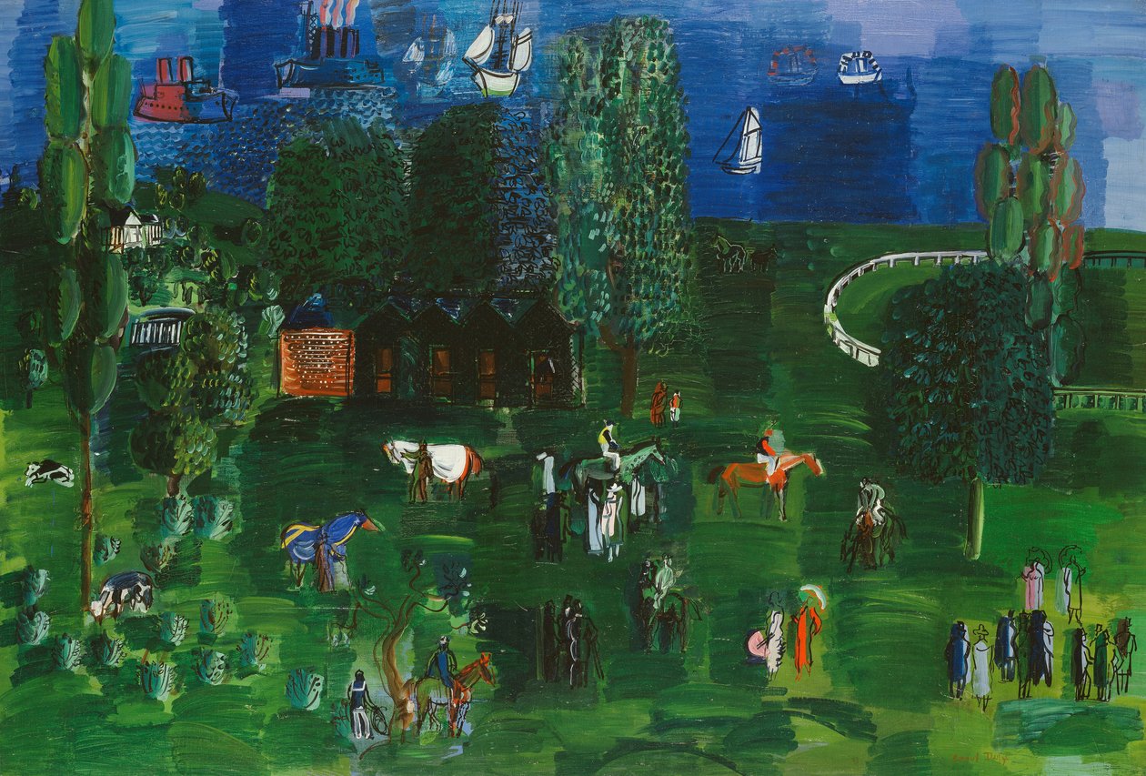 The Paddock; The Paddock af Raoul Dufy