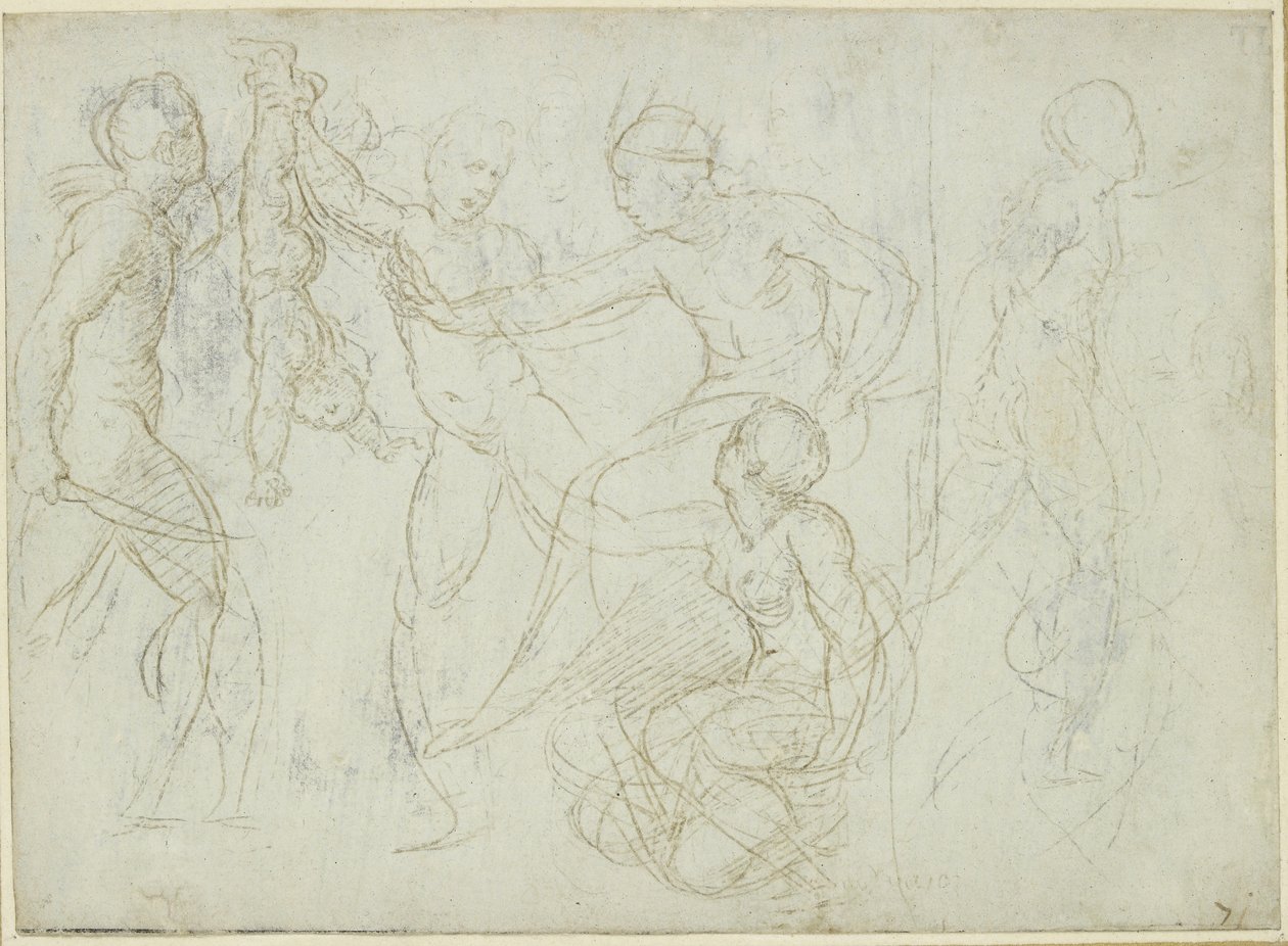 Recto: The Judgment of Salomon, WA1846.196 af Raffaello Sanzio Raphael