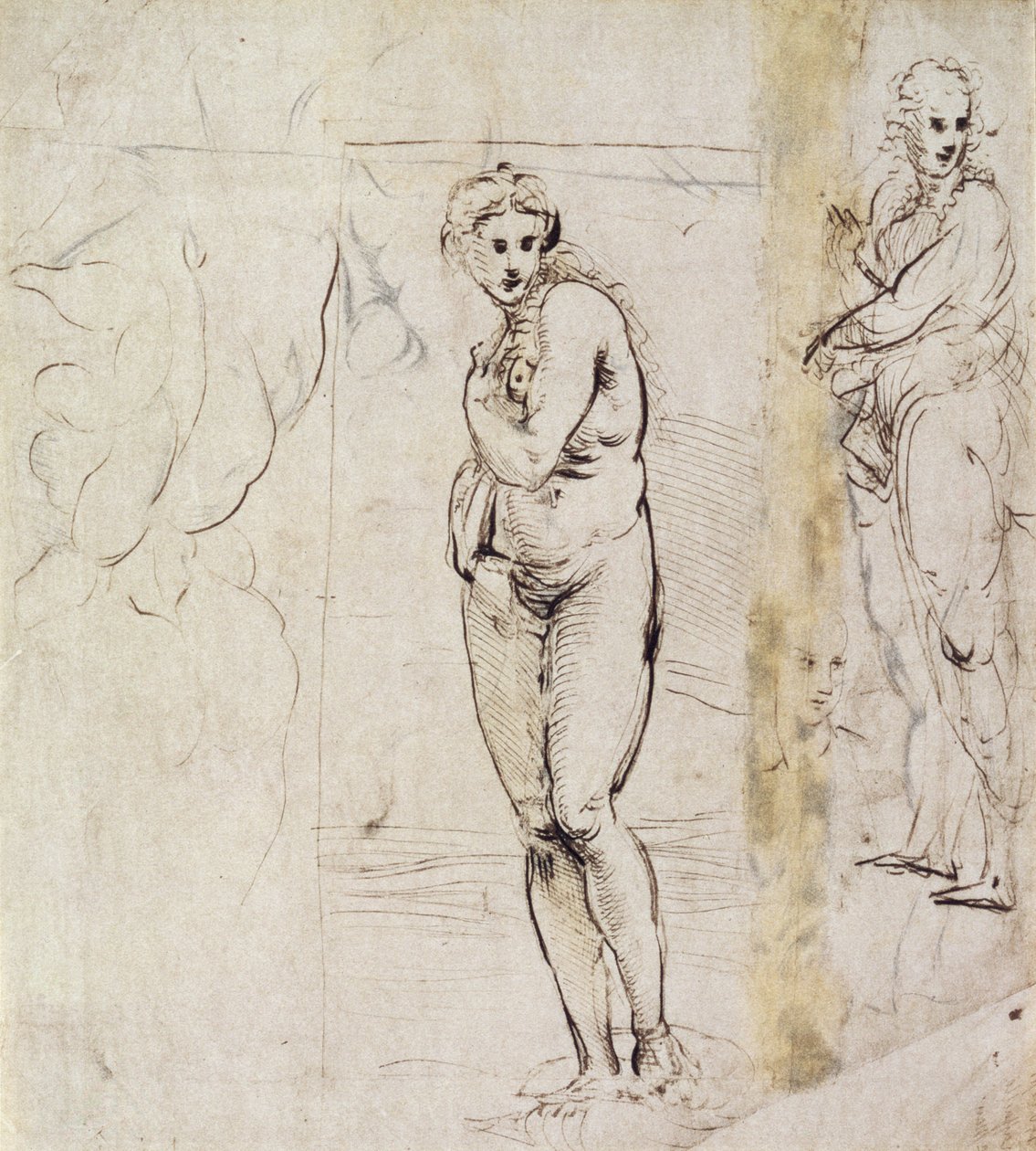 Studie af Venus (pen og blæk) af Raffaello Sanzio Raphael