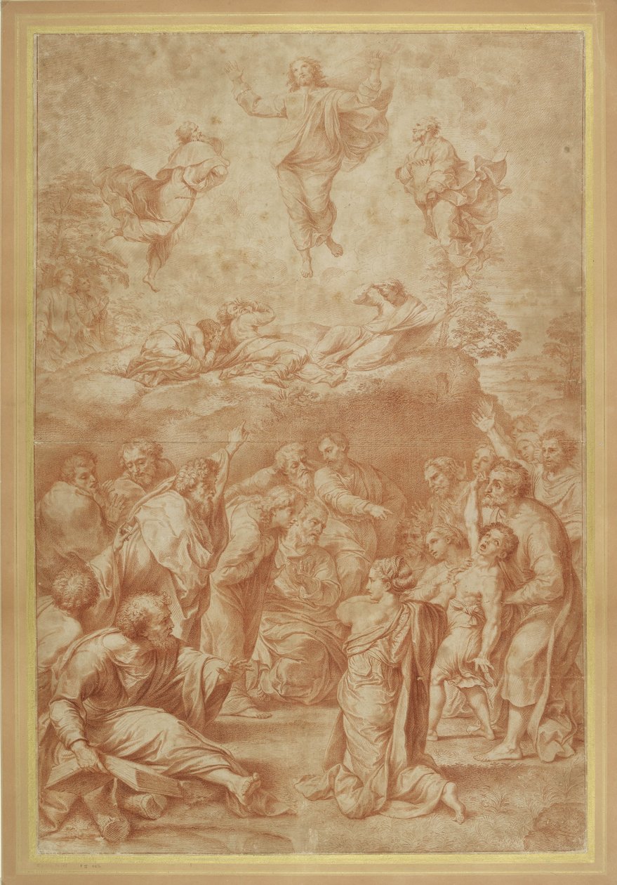 Kristi forvandling (rødt kridt på papir) af Raffaello Sanzio Raphael