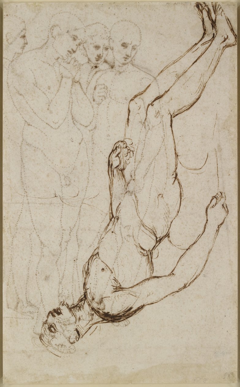 Verso: Studie af Kristi legeme i en Pietà, WA1846.171 af Raffaello Sanzio Raphael