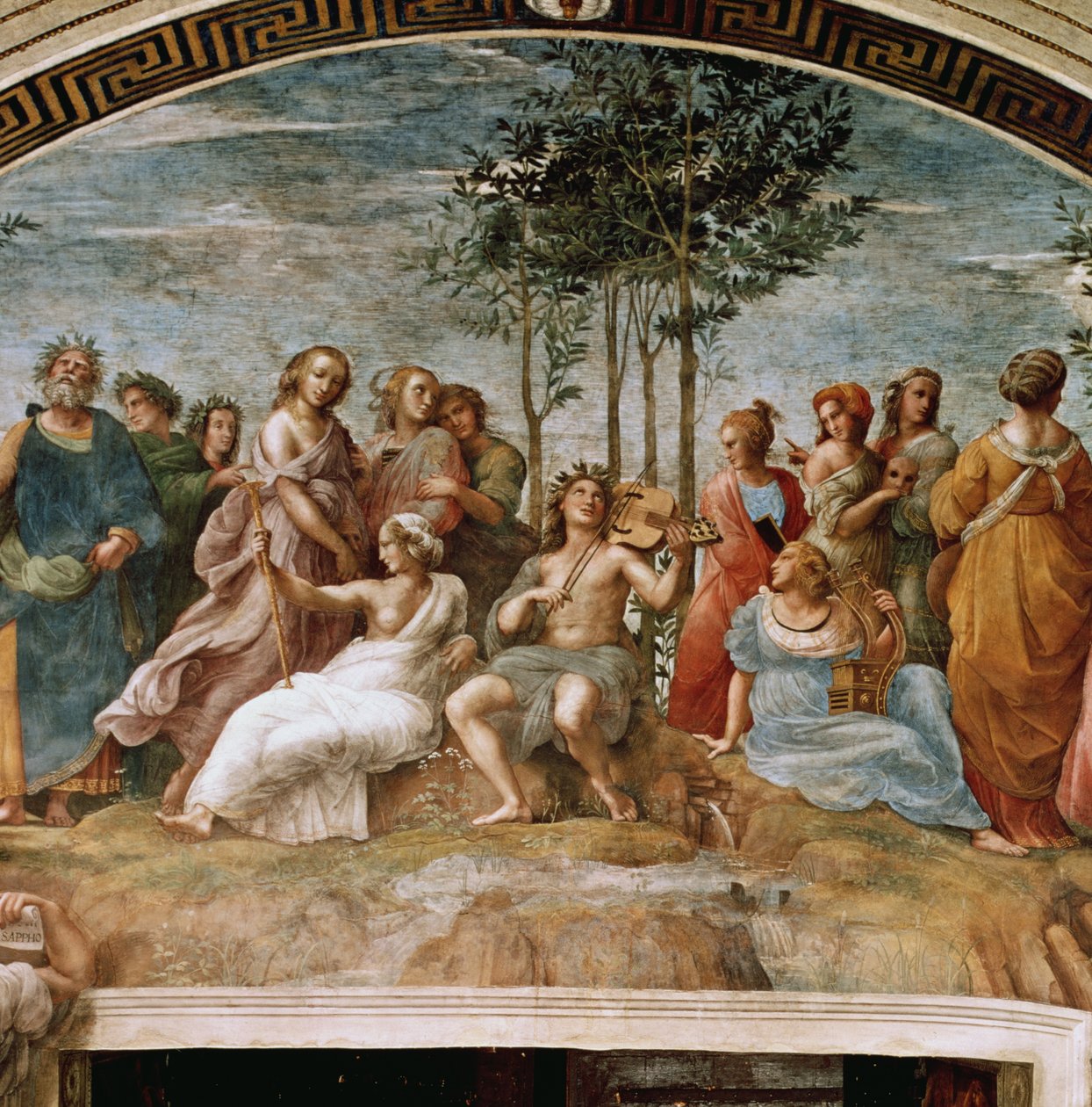 Parnassus, fra Stanza della Segnatura, 1510-11 af Raffaello Sanzio Raphael