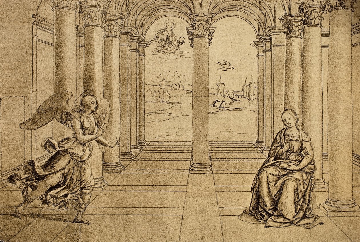Bebudelsen; tegning af Raphael. Louvre, Paris af Raffaello Sanzio Raphael
