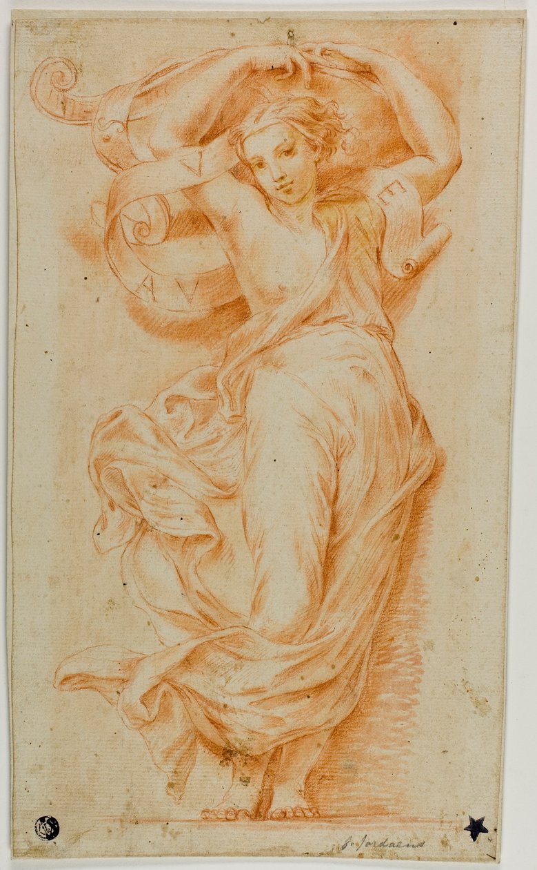 Karyatide med åg og rulle af Raphael