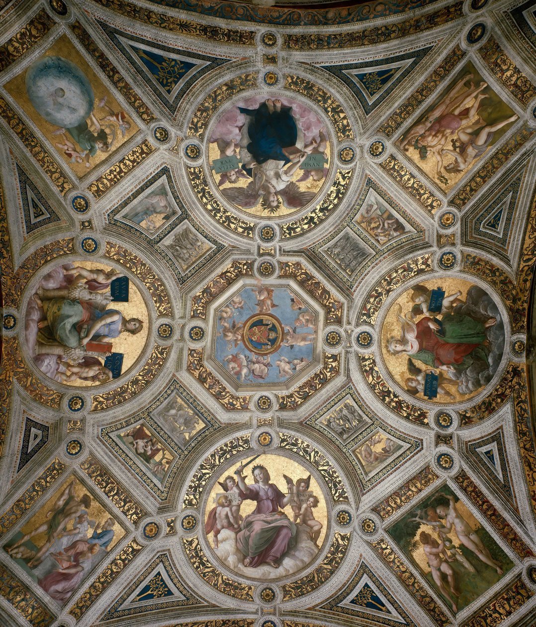 Loft i Stanza della Segnatura, ca 1510-1511. af Raphael