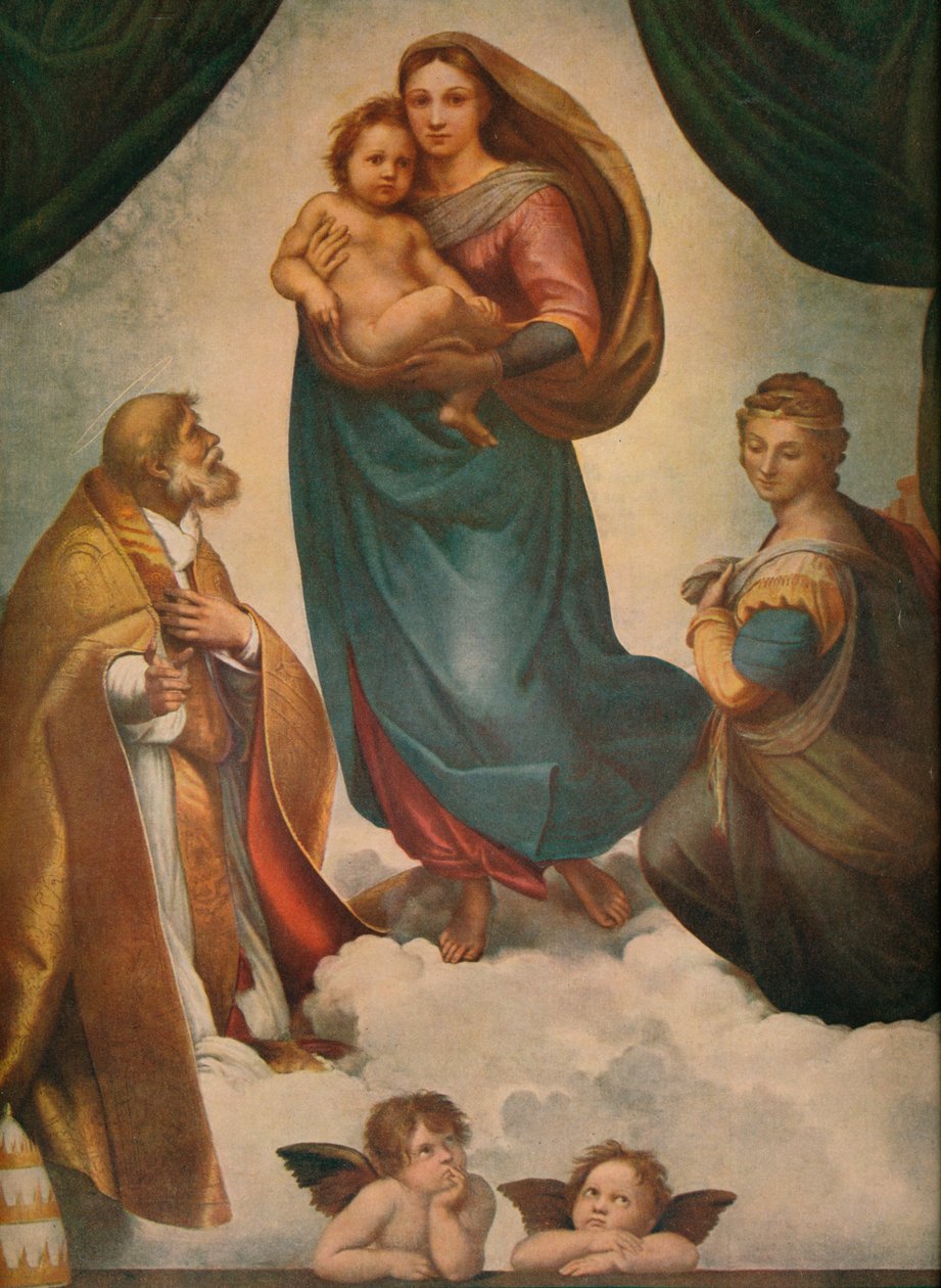 Den sixtinske madonna, 1512, 1911 af Raffaello Sanzio Raphael