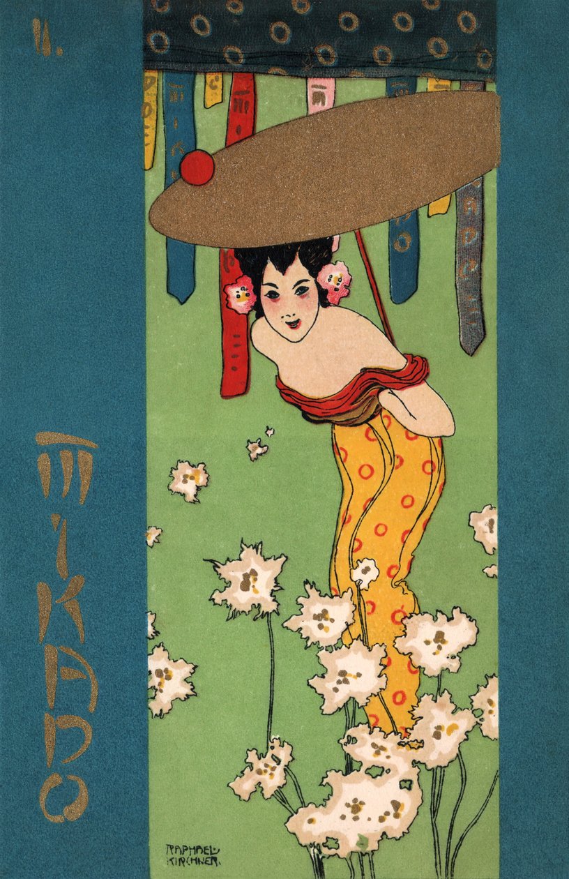 Geisha, ca. 1900 (illustration) af Raphael Kirchner