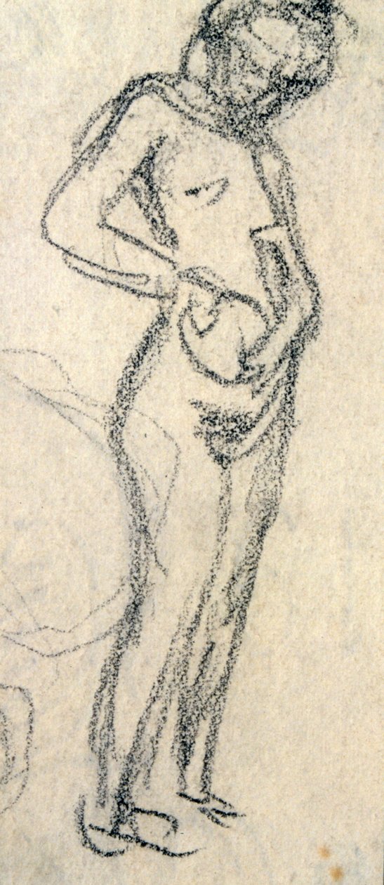 Nøgenstudie, ca. 1905 (tegning) af Raphael Kirchner