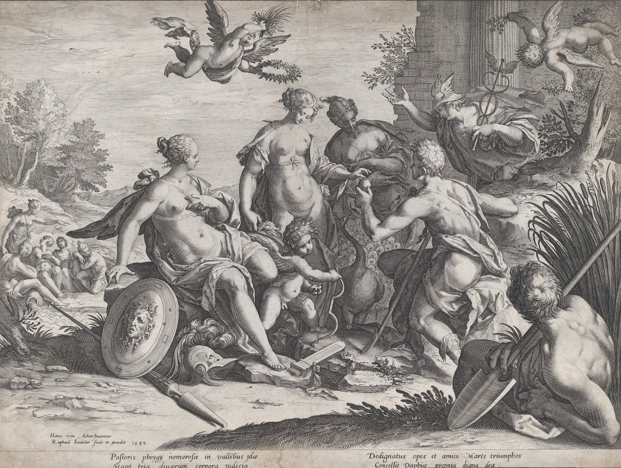 Dommen i Paris, 1589. af Raphael Sadeler
