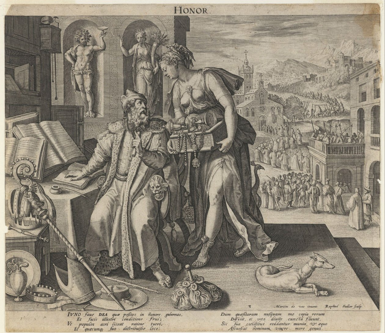 Ære, 1591 af Raphael Sadeler the Elder