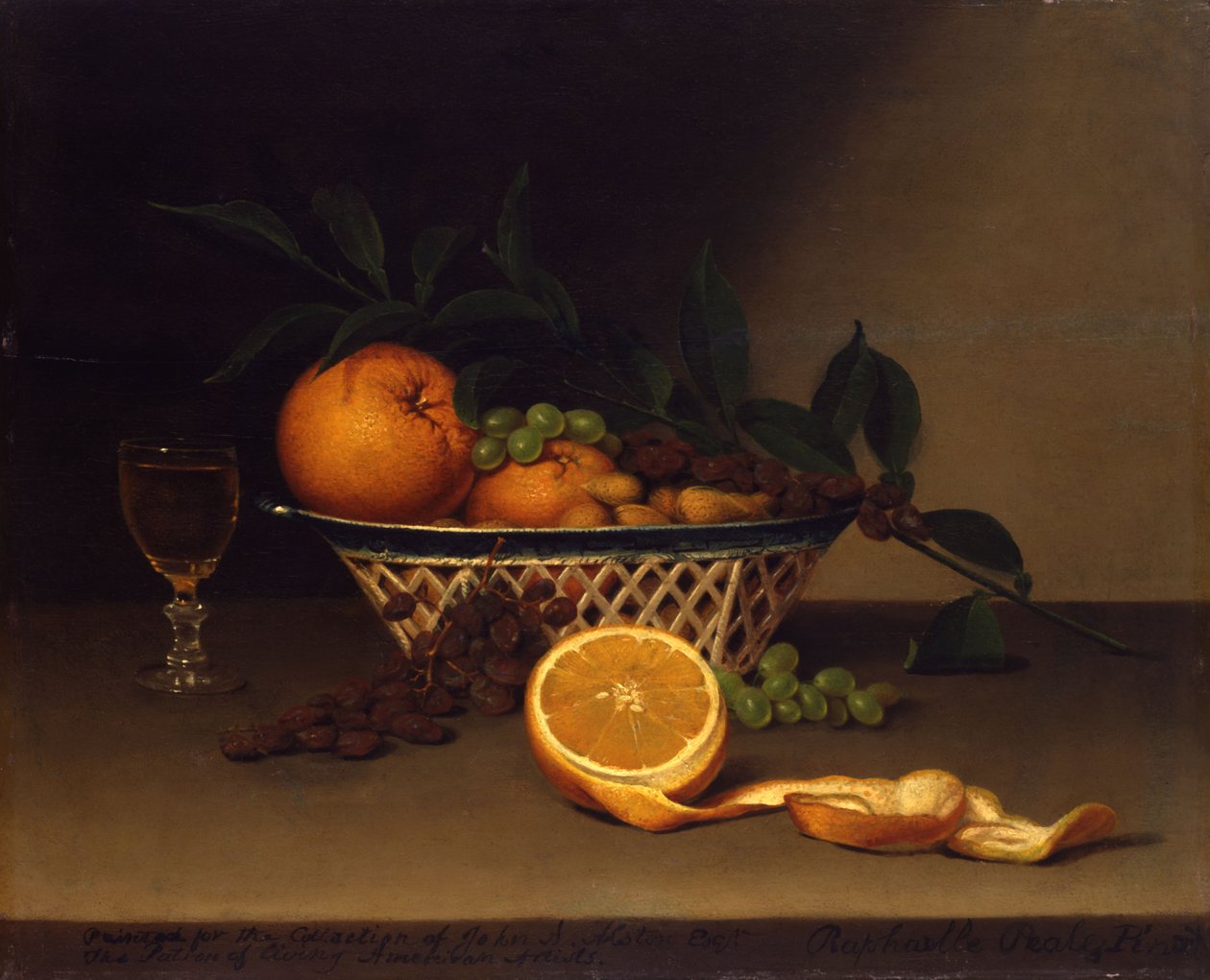 Stilleben med appelsiner af Raphaelle Peale