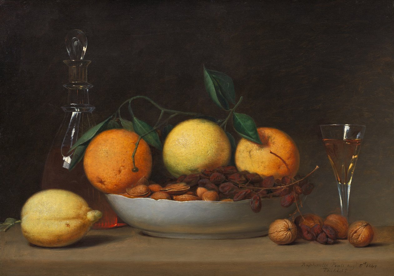 En dessert, 1814. af Raphaelle Peale