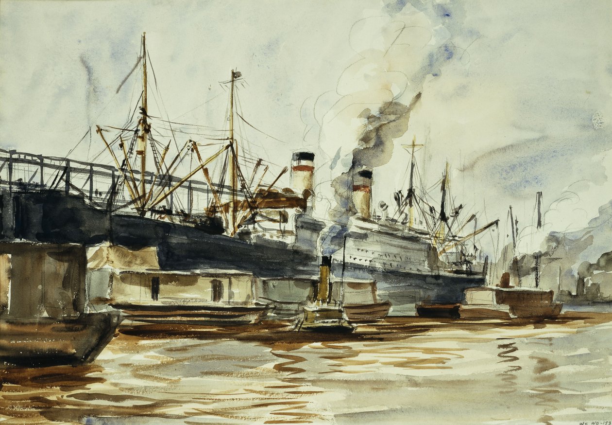 Havnescenen af Reginald Marsh