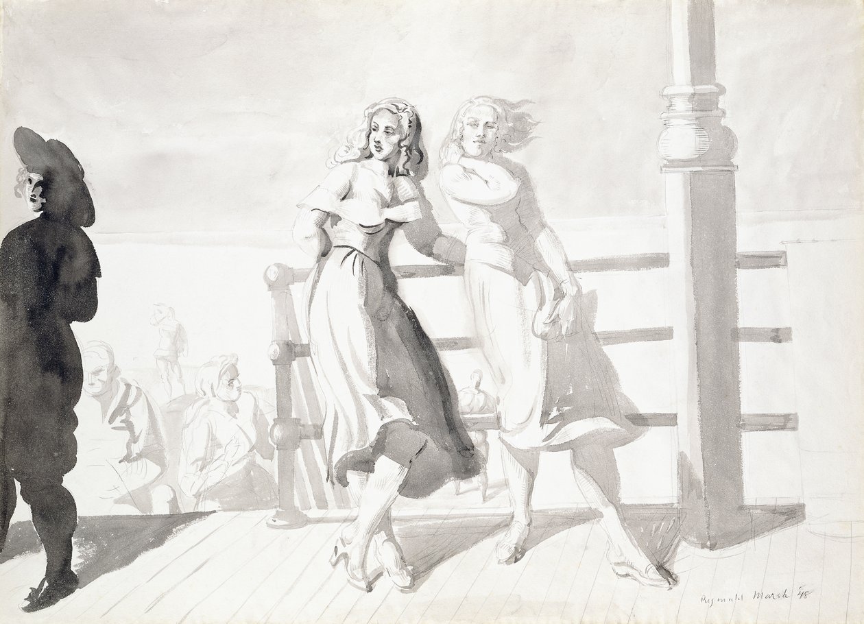 På strandpromenaden af Reginald Marsh