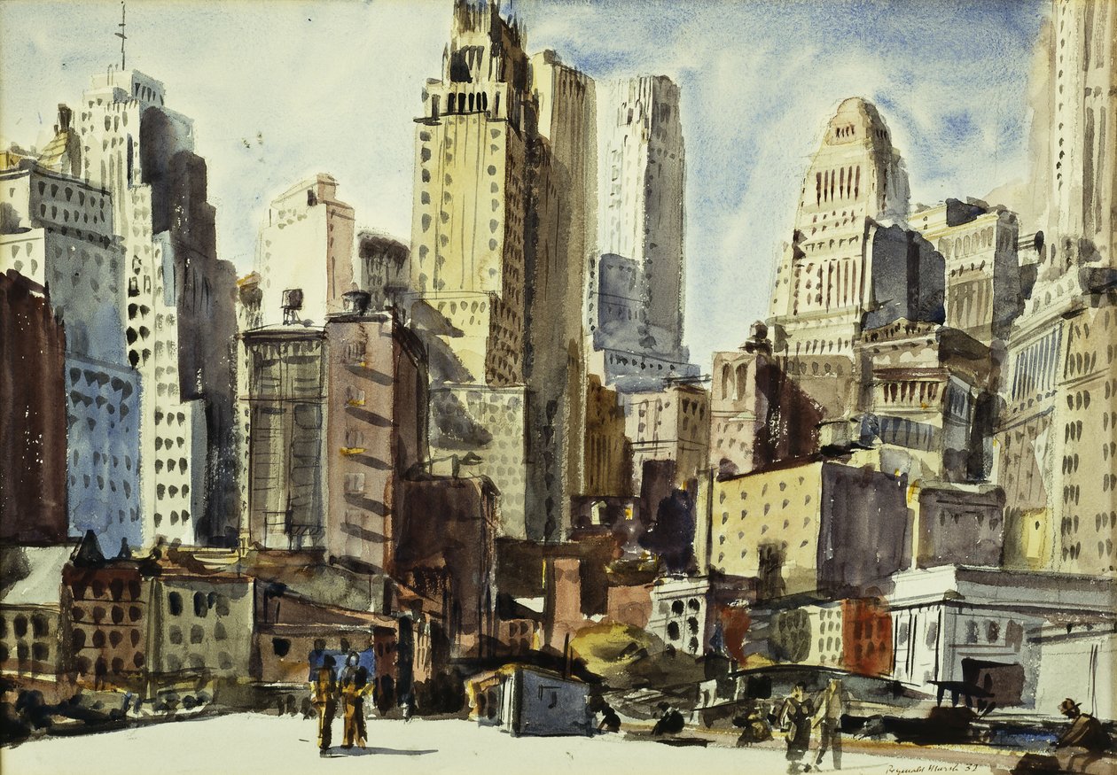 Udsigt fra Coenties Slip af Reginald Marsh