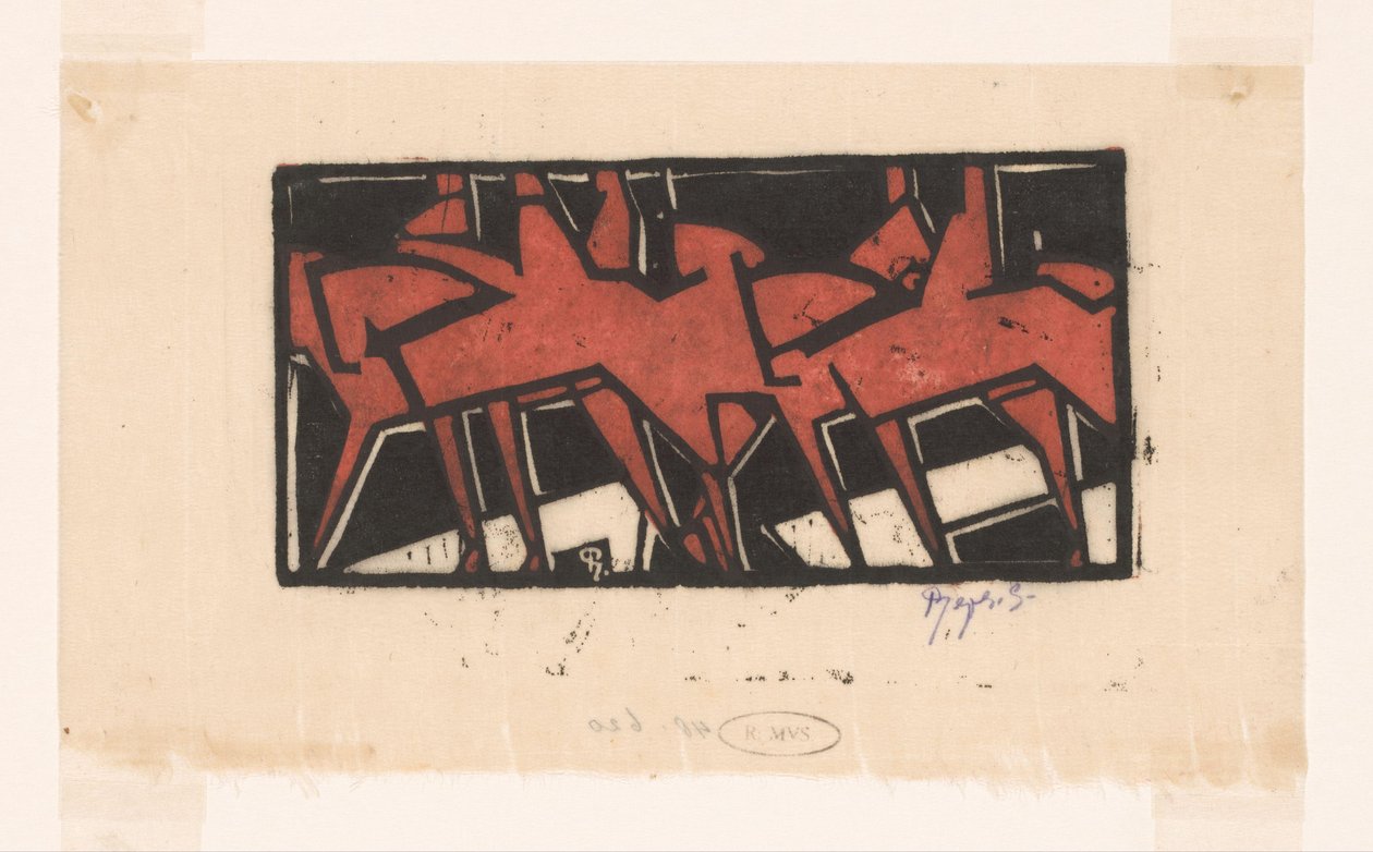 Ryttere til hest af Reijer Stolk (signed by artist)