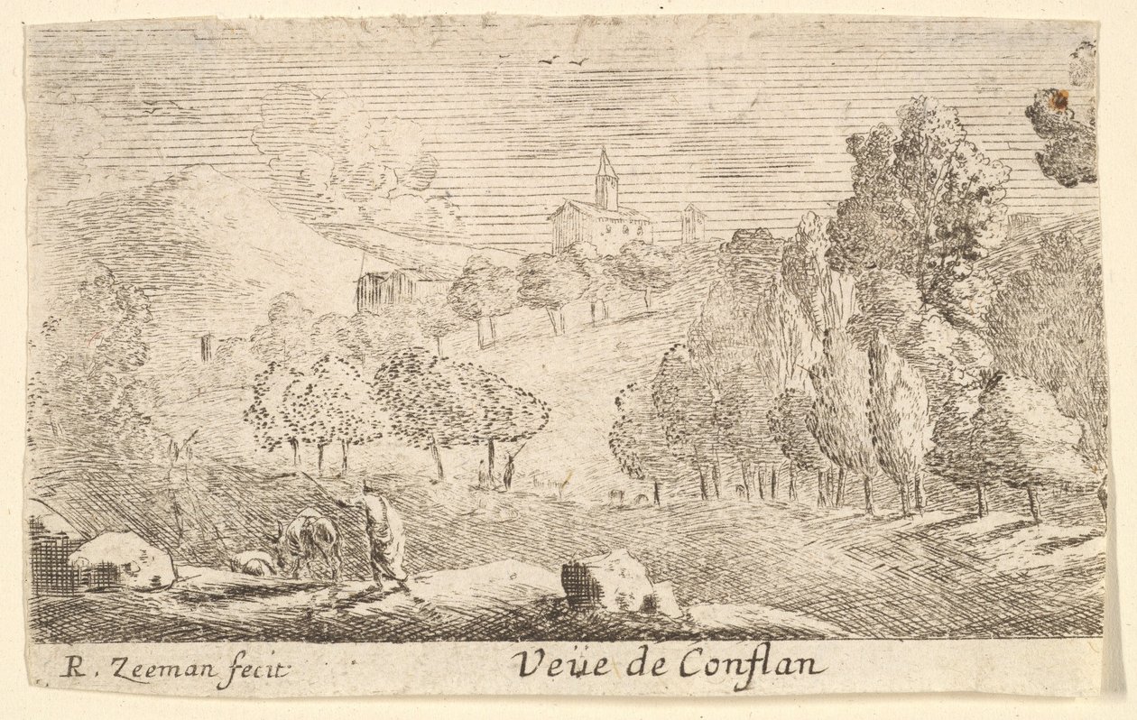 Veüe de Conflans, midten af 1600-tallet. af Reinier Zeeman