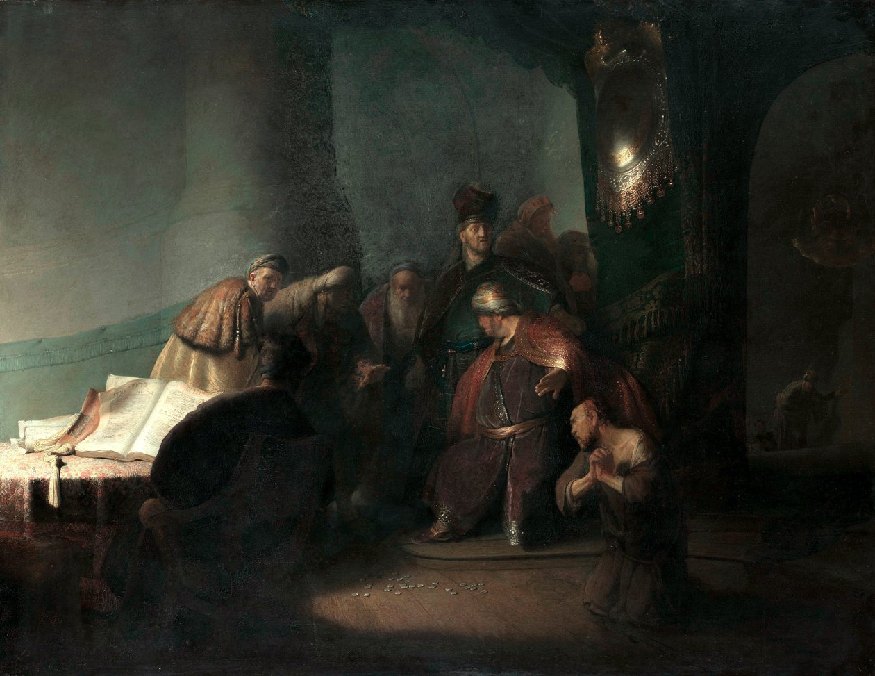 Judas returnerede de tredive sølvstykker af Rembrandt van Rijn