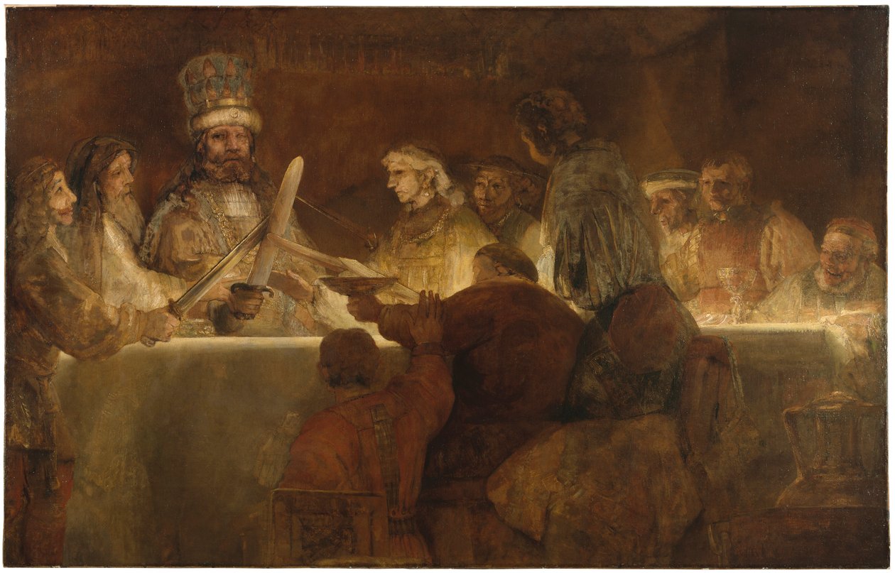 Batavianernes sammensværgelse under Claudius Civilis af Rembrandt van Rijn