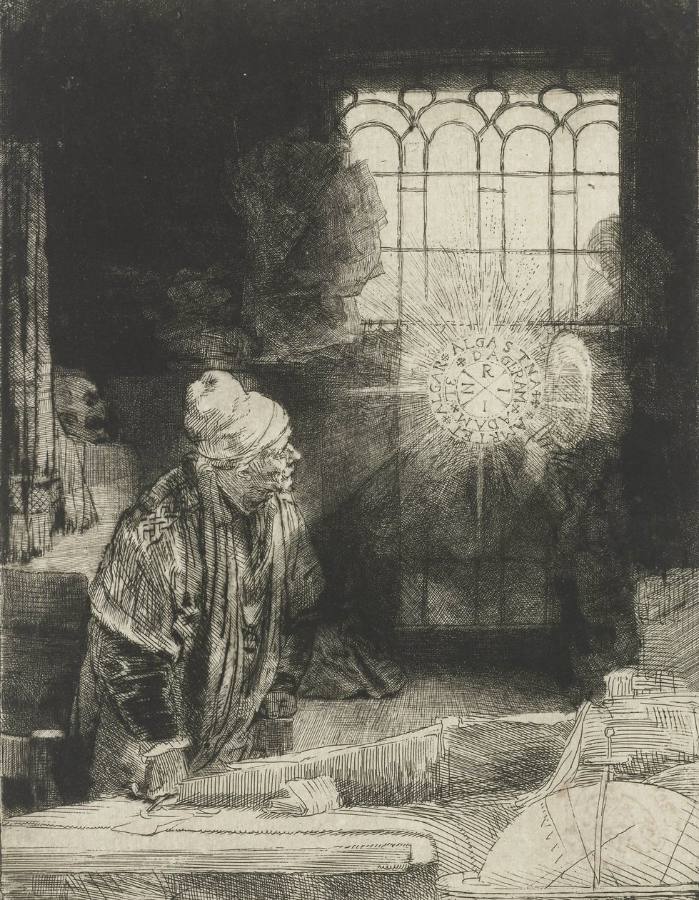 En lærd i sit studium af Rembrandt van Rijn