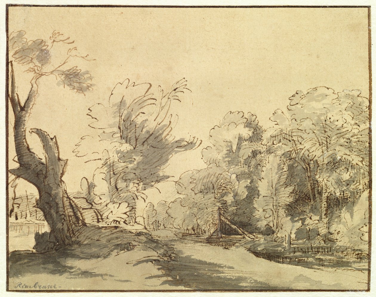 Landskab af Rembrandt van Rijn