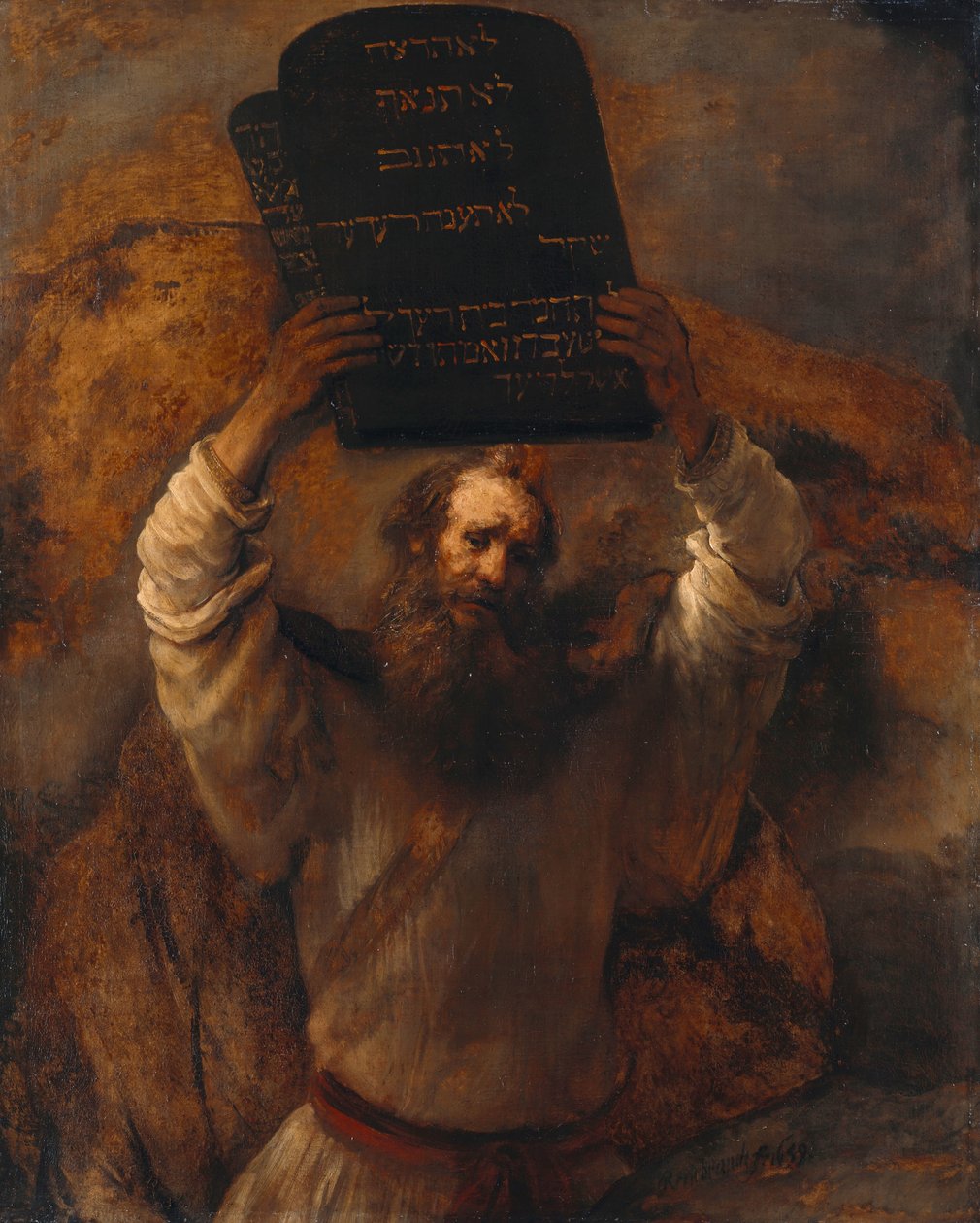 Moses med de ti bud af Rembrandt van Rijn
