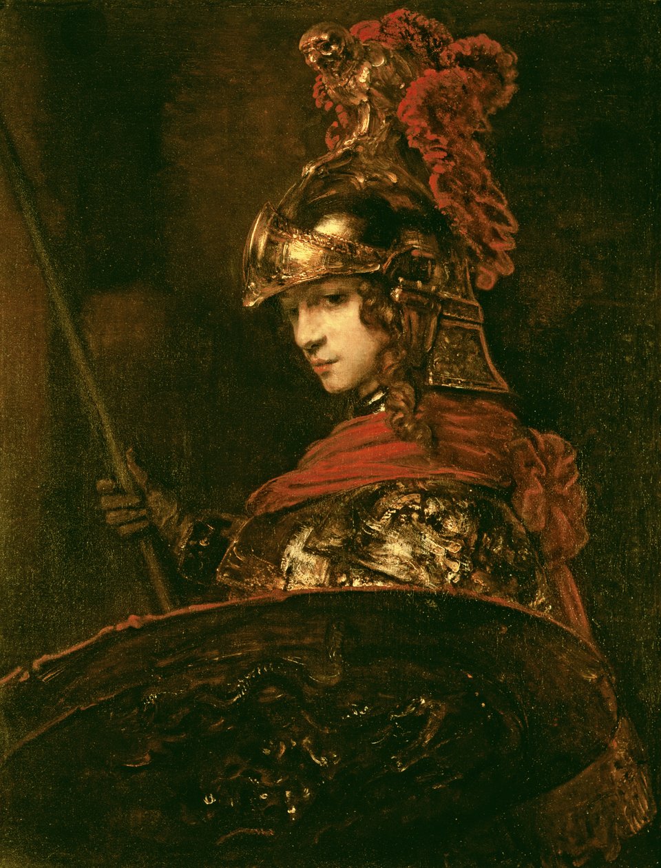 Pallas Athena (i rustning) af Rembrandt van Rijn