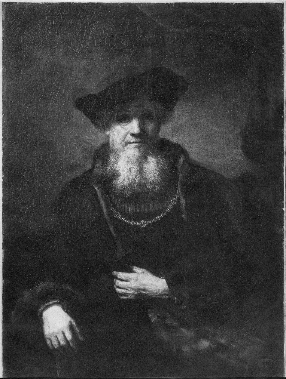 Portræt af en rabbiner af Rembrandt van Rijn