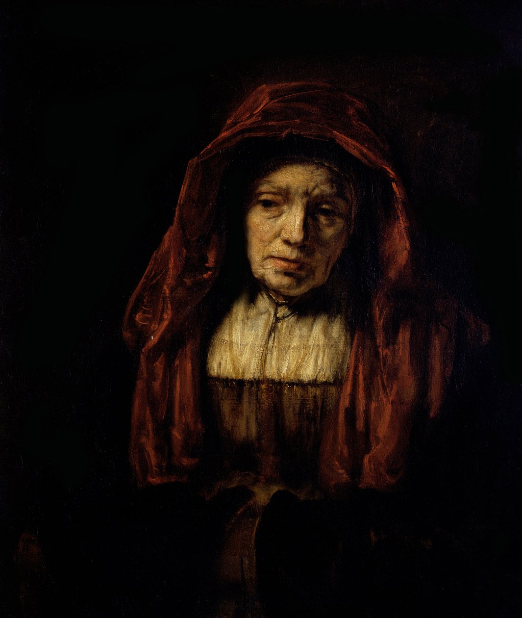 Portræt af en gammel kvinde af Rembrandt van Rijn