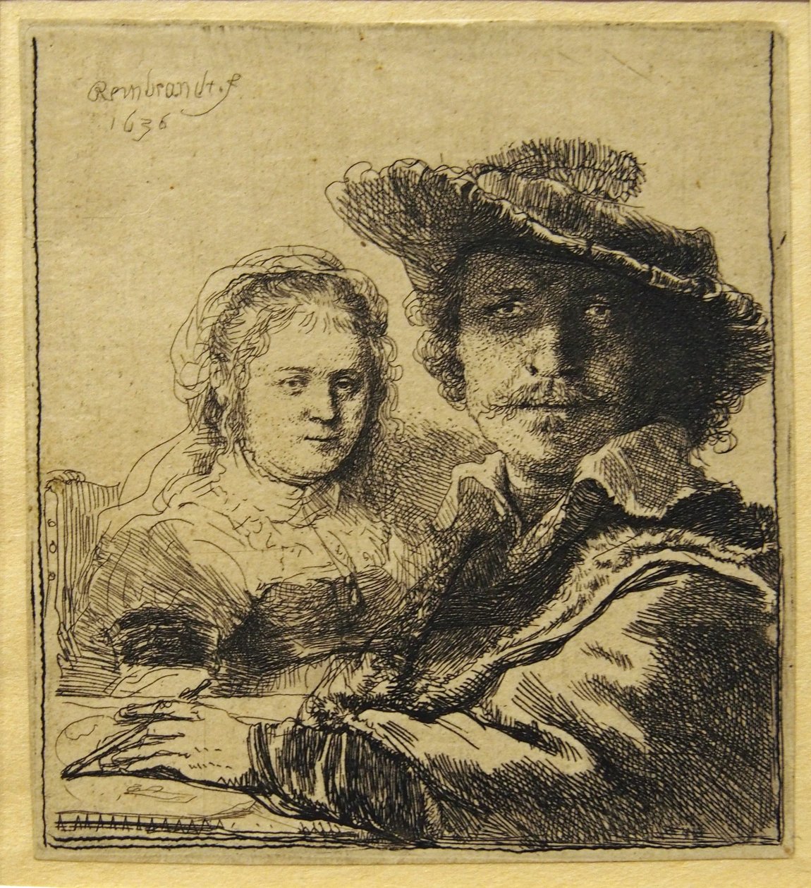 Selvportræt med Saskia af Rembrandt van Rijn