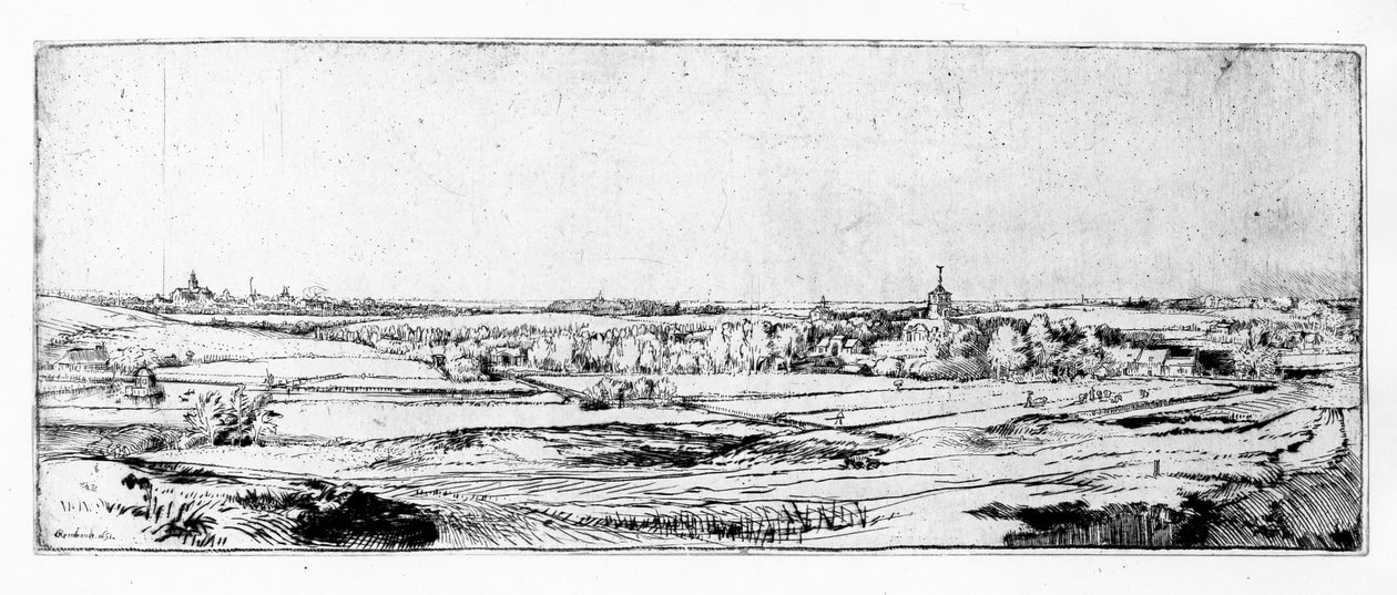 Guldvejgerens mark nær Haarlem, 1651 af Rembrandt van Rijn