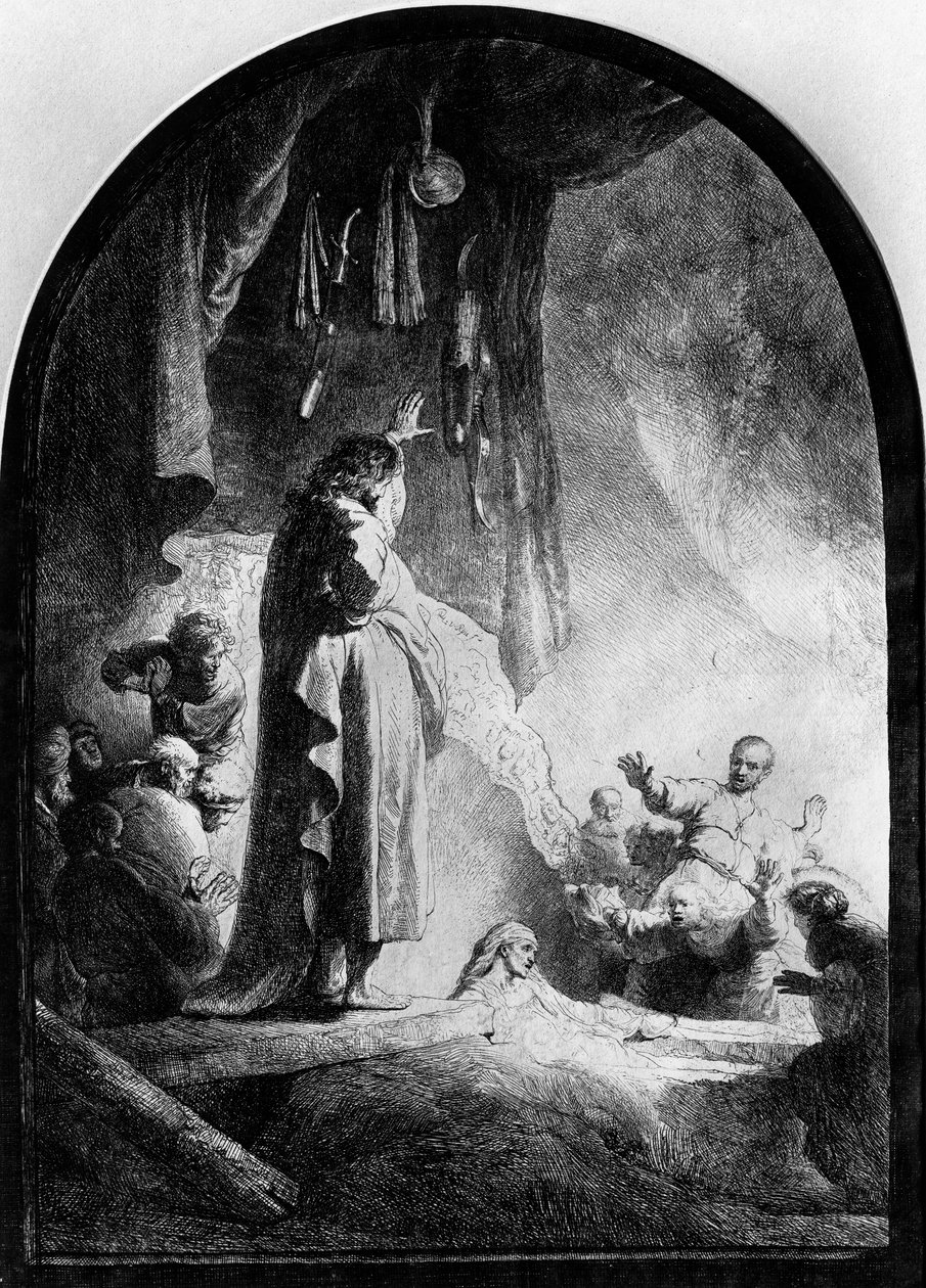 Den store opstandelse af Lazarus af Rembrandt van Rijn