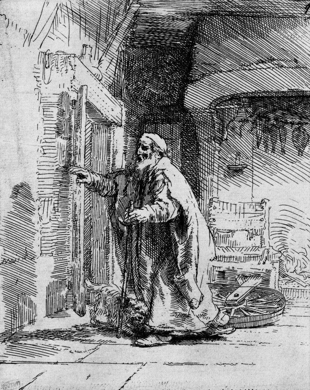 Den blinde Tobit, 1651 af Rembrandt van Rijn