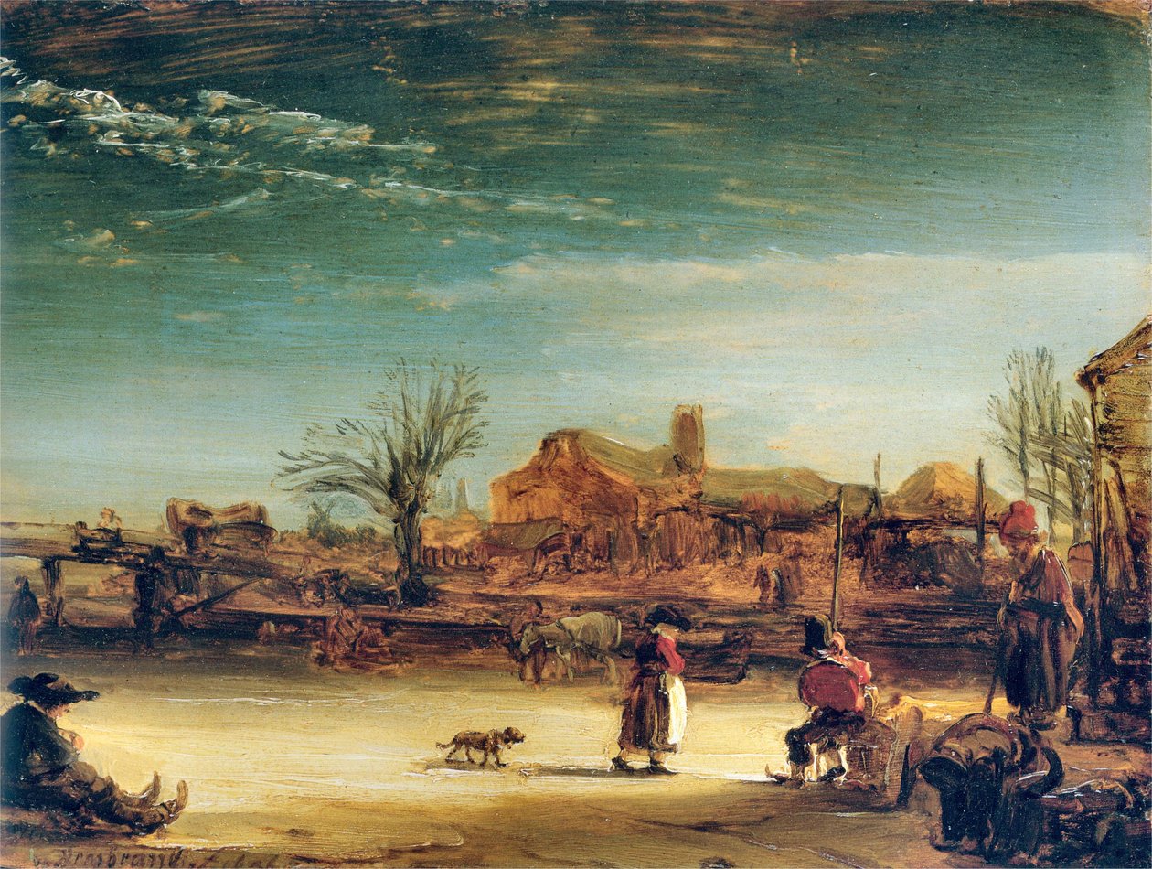 Vinterlandskab af Rembrandt van Rijn